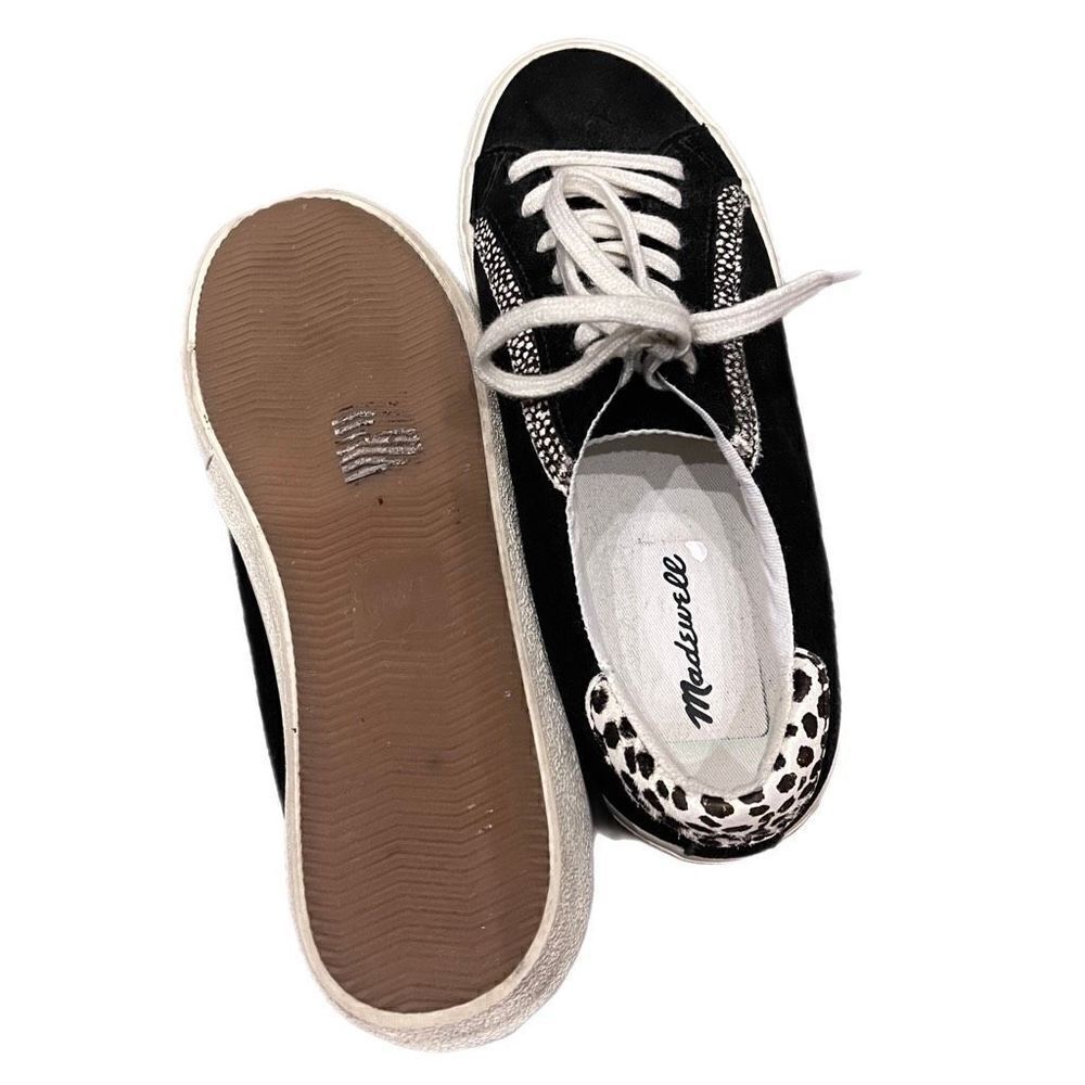 Madewell Sidewalk Low-Top Sneakers in Suede and Spotted Calf hair. - Picture 4 of 4